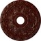 Ekena Millwork Spring Leaf Medallion (Canopies up to 5 5/8"), 19 7/8"OD x 3 5/8"ID x 1 1/4"P, Brushed Mahogany CM19SPBMF - alternate 1